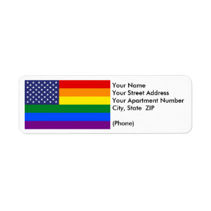 ÉTIQUETTE "DRAPEAU DE GAY PRIDE" PERSONNALISABLE
