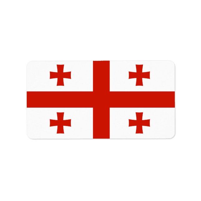Étiquette Drapeau de Géorgie (Devant)