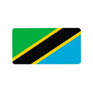 Étiquette Drapeau de la Tanzanie