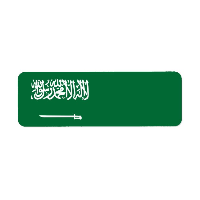 Étiquette Drapeau de l'Arabie saoudite (Devant)