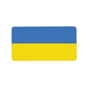 Étiquette Drapeau de l'Ukraine, Ukrainien Слава Україні Slav