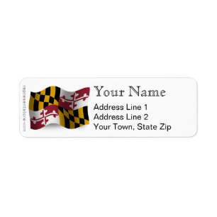 Étiquette Drapeau de ondulation du Maryland