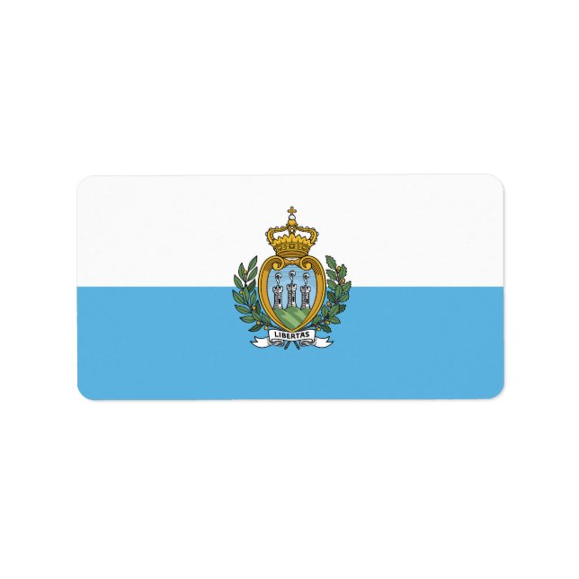 Étiquette Drapeau de Saint-Marin (Devant)