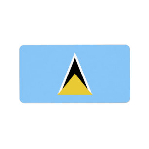 Étiquette Drapeau de Sainte-Lucie