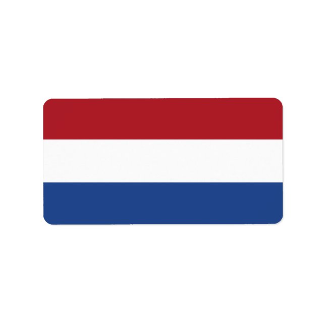 Étiquette Drapeau des Pays-Bas (Devant)