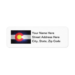 Étiquette Drapeau d'Etat du Colorado