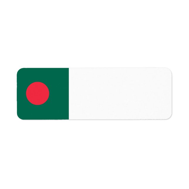 Étiquette Drapeau du Bangladesh (Devant)