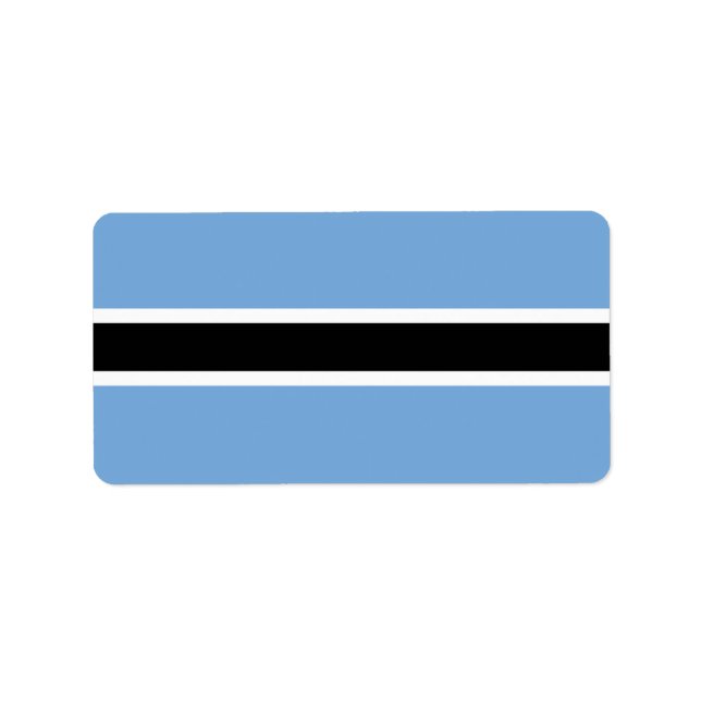 Étiquette Drapeau du Botswana (Devant)