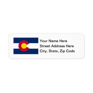 Étiquette Drapeau du Colorado