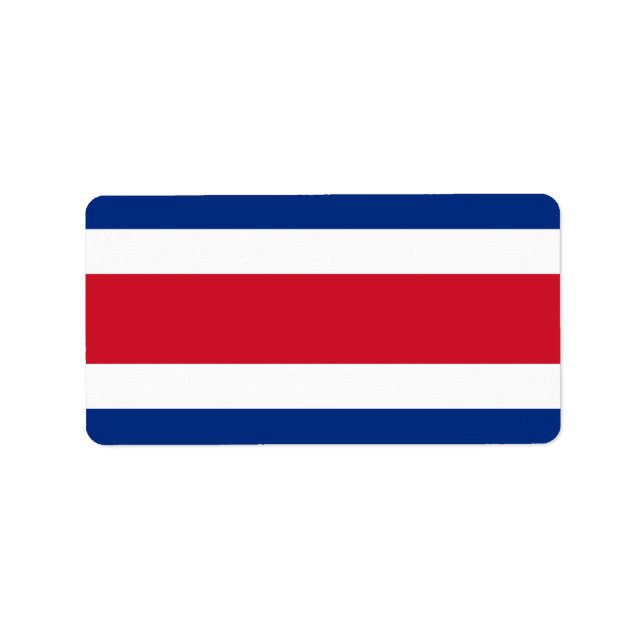 Étiquette Drapeau du Costa Rica (Devant)