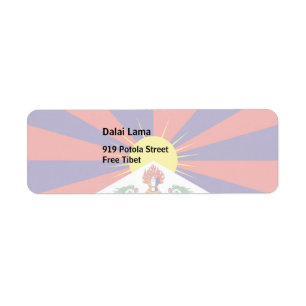 Étiquette Drapeau du Tibet libre
