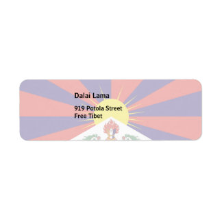 Étiquette Drapeau du Tibet libre