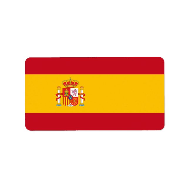 Étiquette Drapeau espagnol (Devant)