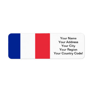 Étiquette Drapeau français