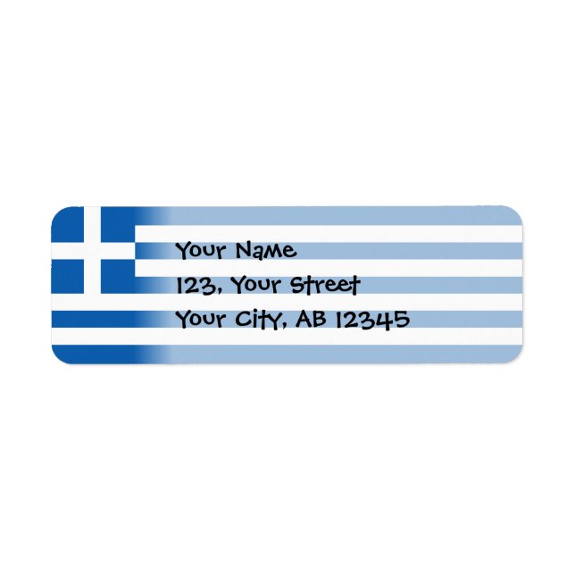 Étiquette Drapeau grec (Devant)