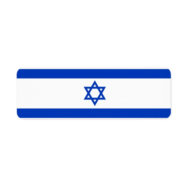 Étiquette Drapeau Israël (Devant)