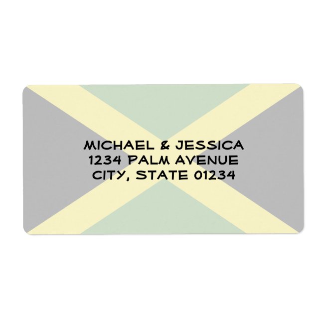Étiquette Drapeau Jamaïque (Devant)