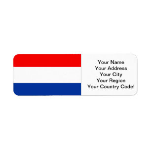 Étiquette Drapeau néerlandais
