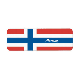Étiquette Drapeau norvégien, Norvège