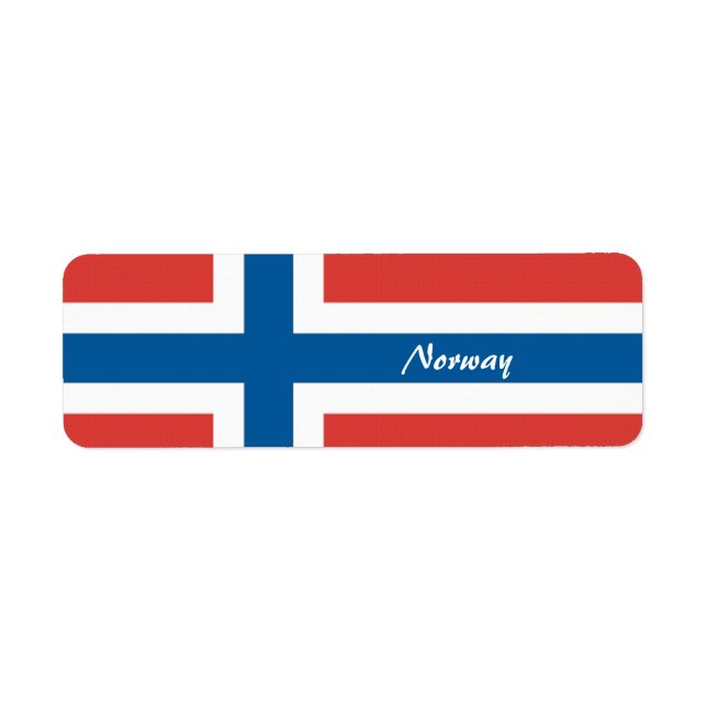 Étiquette Drapeau norvégien, Norvège (Devant)