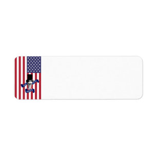 Étiquette Drapeau patriotique américain