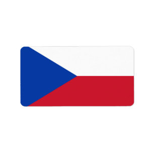 Étiquette Drapeau République tchèque