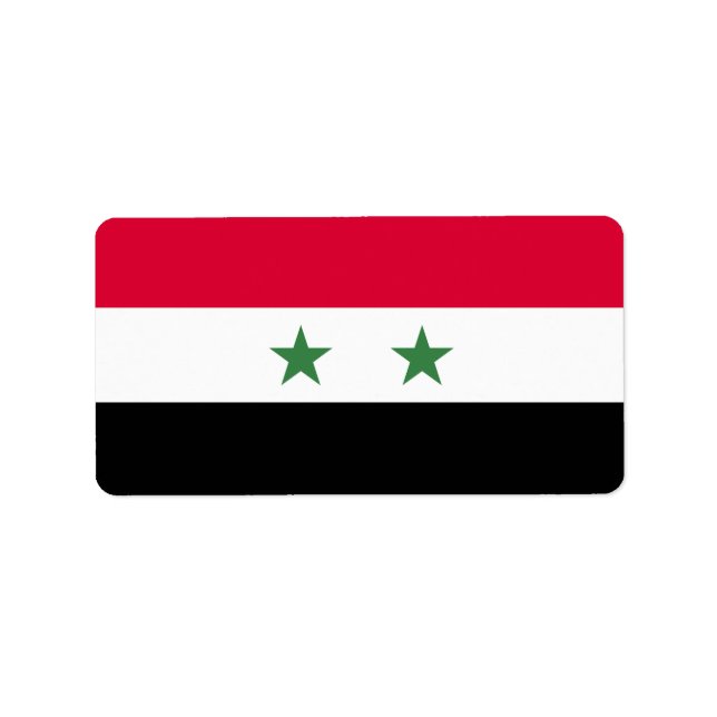 Étiquette Drapeau syrien (Devant)