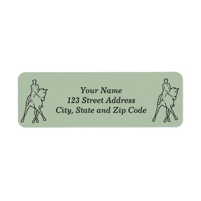 Étiquette Dressage Horse & Rider - Half Pass (Devant)
