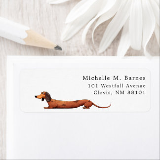 Étiquette Drôle Dachshund Chien Chien de Chien Retourné