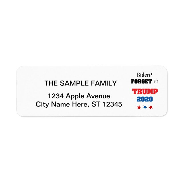 Étiquette Drôle Donald Trump contre Biden Design (Devant)
