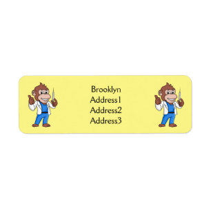 Étiquette Drôle orangoutan dessinateur docteur