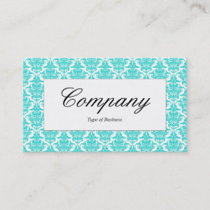 Étiquette du centre - Aqua Damask