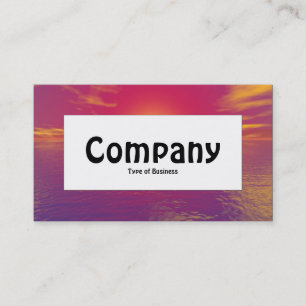 Étiquette du centre - coucher de soleil