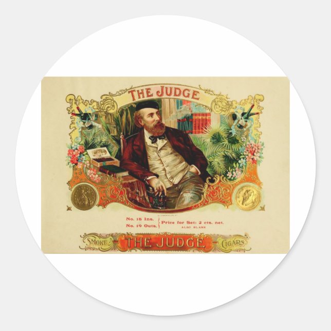 Étiquette du Cigar antique LE JUGE (L6) (Devant)