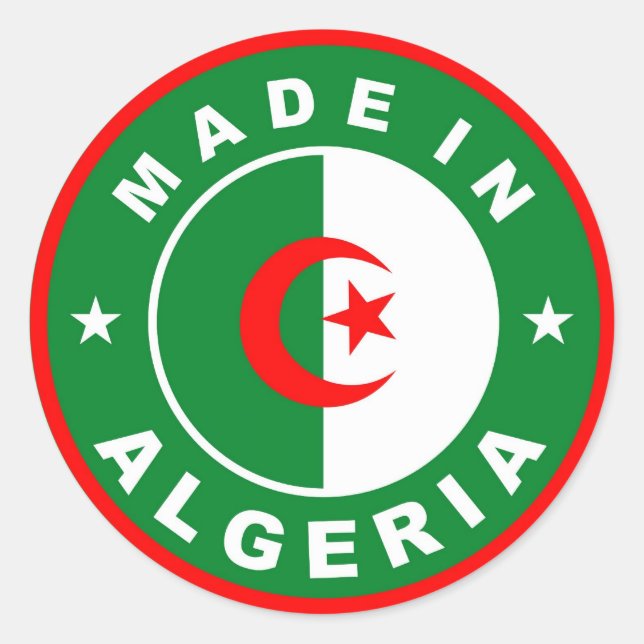 étiquette du drapeau algérien (Devant)