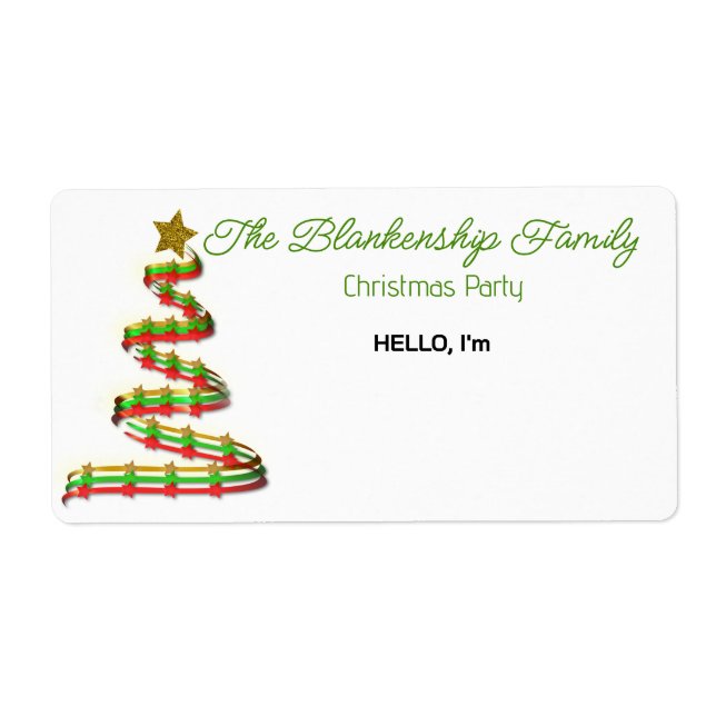 Étiquette du Étiquette de papier-bordure de l'arbr (Devant)