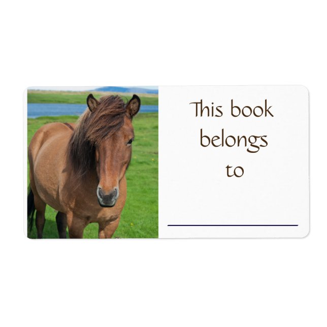 Étiquette du livre islandais Horse (Devant)