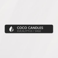 Étiquette du logo de la bougie fine