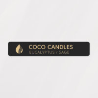Étiquette du logo de la bougie fine