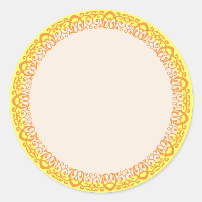 Étiquette du Modèle vierge à la frontière de la vi (Devant)