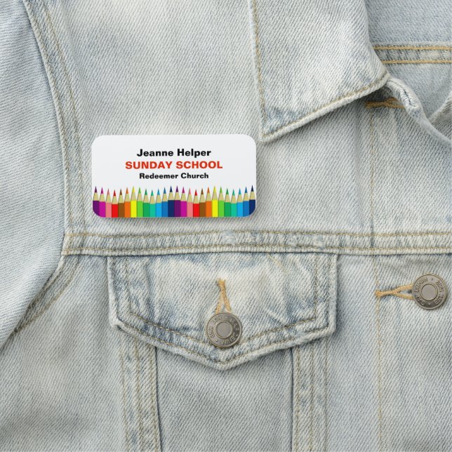 Étiquette du nom de l'enseignant ou du bénévole de (En situation)