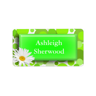 Étiquette du nom du cercle vert