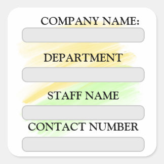 ÉTIQUETTE DU PERSONNEL STICKER POUR L'ENTREPRISE