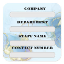 ÉTIQUETTE DU PERSONNEL STICKER POUR L'ENTREPRISE