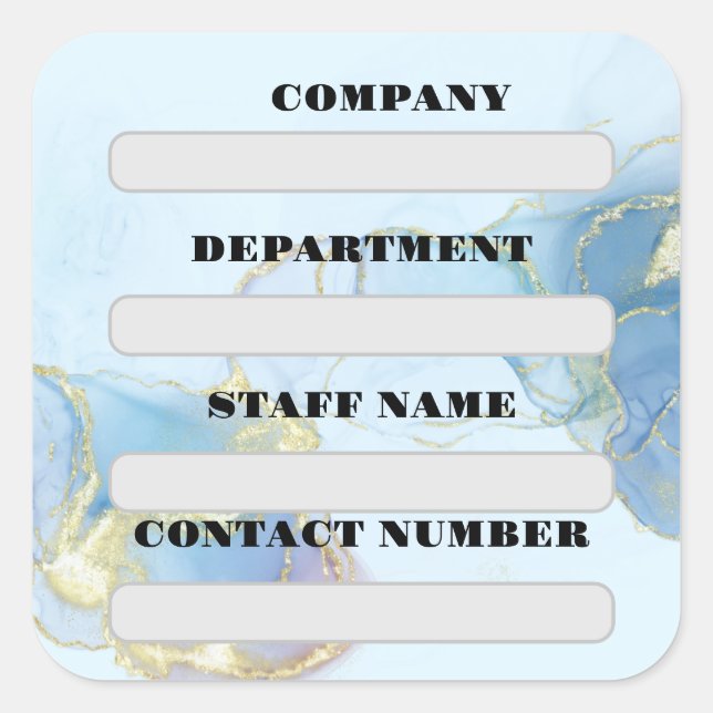 ÉTIQUETTE DU PERSONNEL STICKER POUR L'ENTREPRISE (Devant)