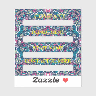 ÉTIQUETTE DU PERSONNEL STICKER POUR L'ENTREPRISE