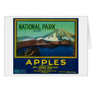 Étiquette du taux de pomme du parc national Hood R