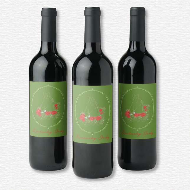 Étiquette du vin du Kentucky Derby (Créateur téléchargé)