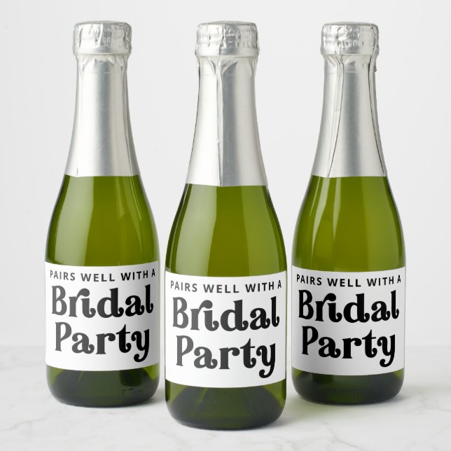 Étiquette du vin mousseux de la fête de la mariée (Bouteilles)