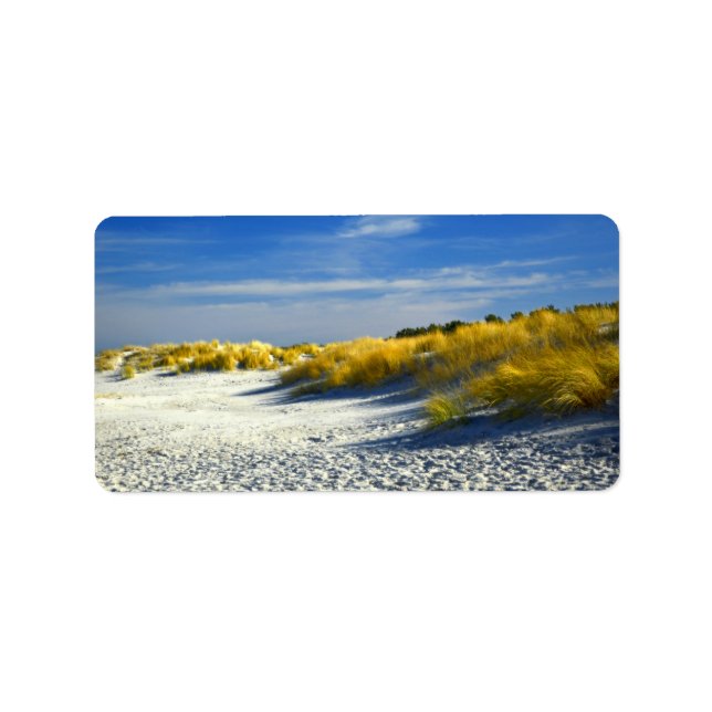 Étiquette Dunes de l'île Sandy Sea Shore (Devant)
